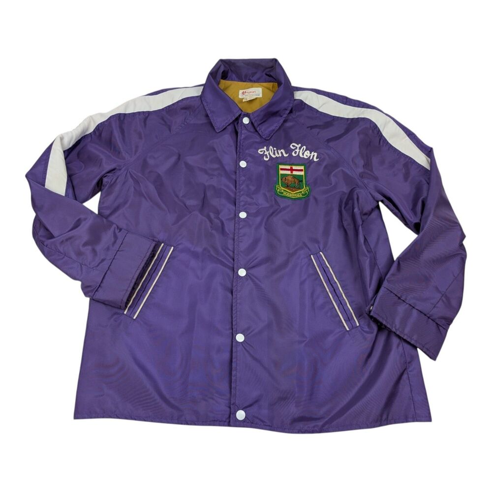 Flin Flon Province of Manitoba Patch Badge Jacket Mens Sz 44 (XL)